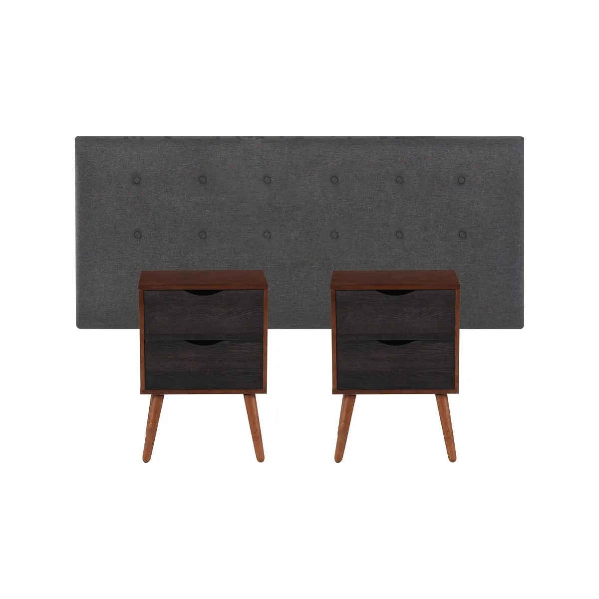 CIC - Respaldo + 2 velador 2 plazas