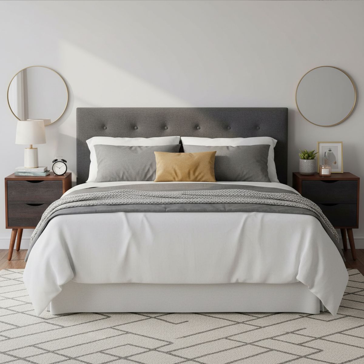 CIC - Respaldo + 2 velador 2 plazas