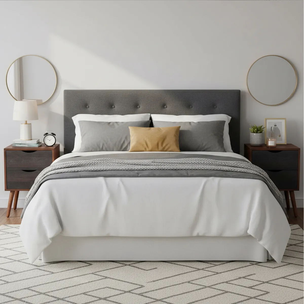 CIC - Respaldo + 2 velador 2 plazas