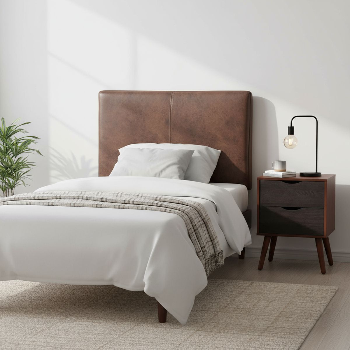 CIC - Respaldo + 1 velador 1.5 plazas