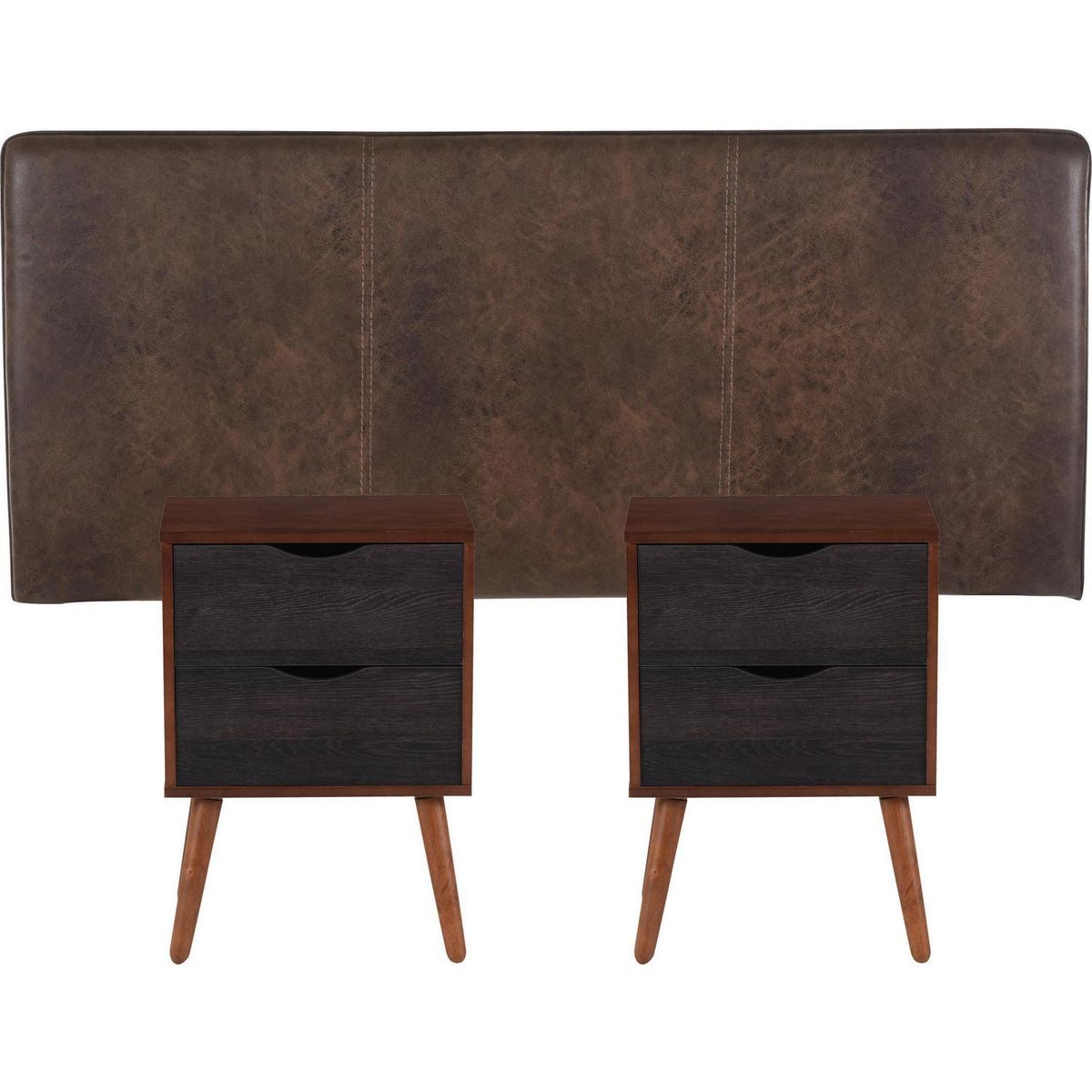 CIC - Respaldo + 2 velador 2 plazas