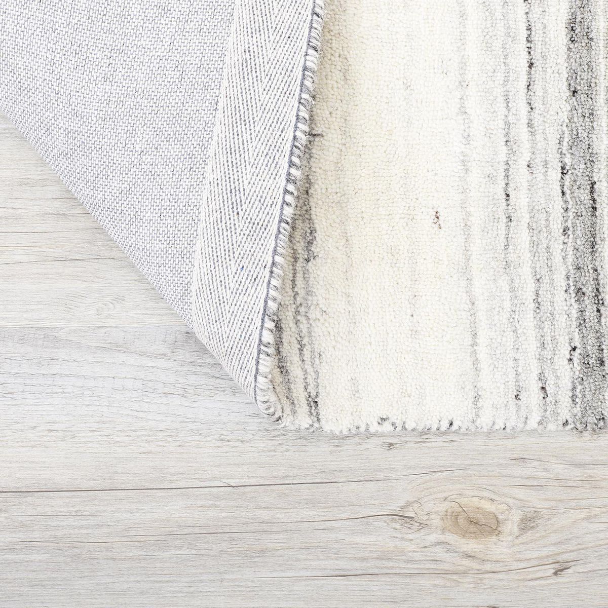 DIB - Alfombra Handloom 70x240 cm Lana Natural/gris