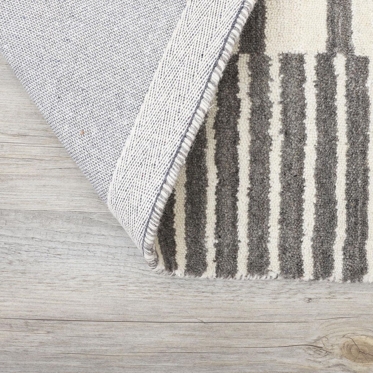 DIB - Alfombra Handloom 70x240 cm Lana Natural/gris