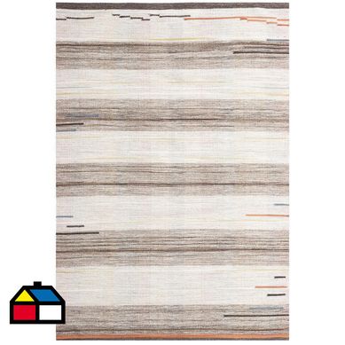 Alfombra tribal trama 200x290 cm natural/beige