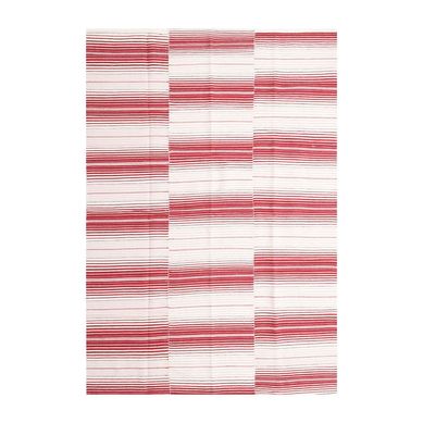   160x230 cm Blanco/rojo