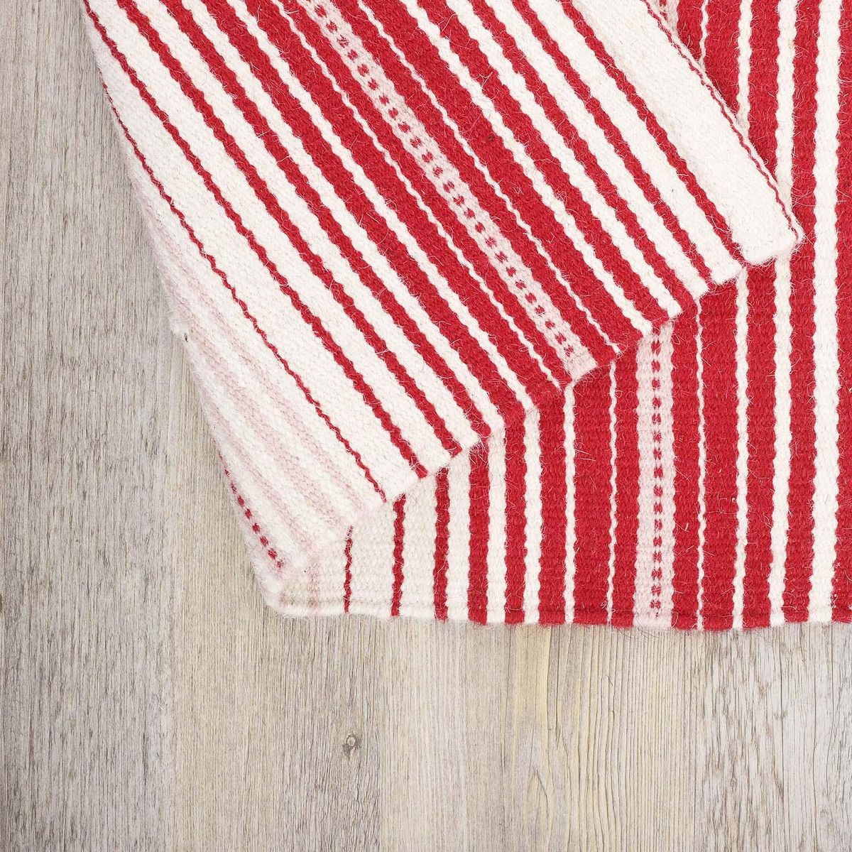 DIB - Alfombra Handwove 160x230 cm Lana Blanco/rojo