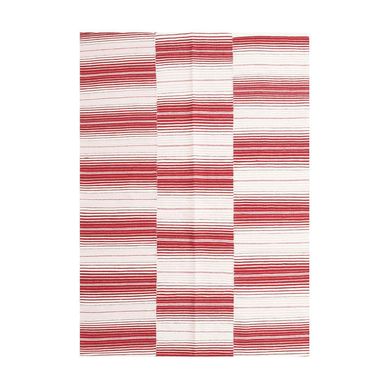 Alfombra Rustic 140x200 cm Blanco/rojo