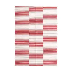 DIB - Alfombra Rustic 140x200 cm Lana Blanco/rojo