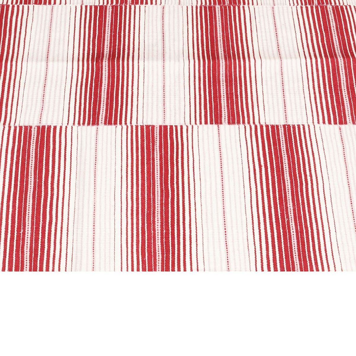 DIB - Alfombra Rustic 140x200 cm Lana Blanco/rojo