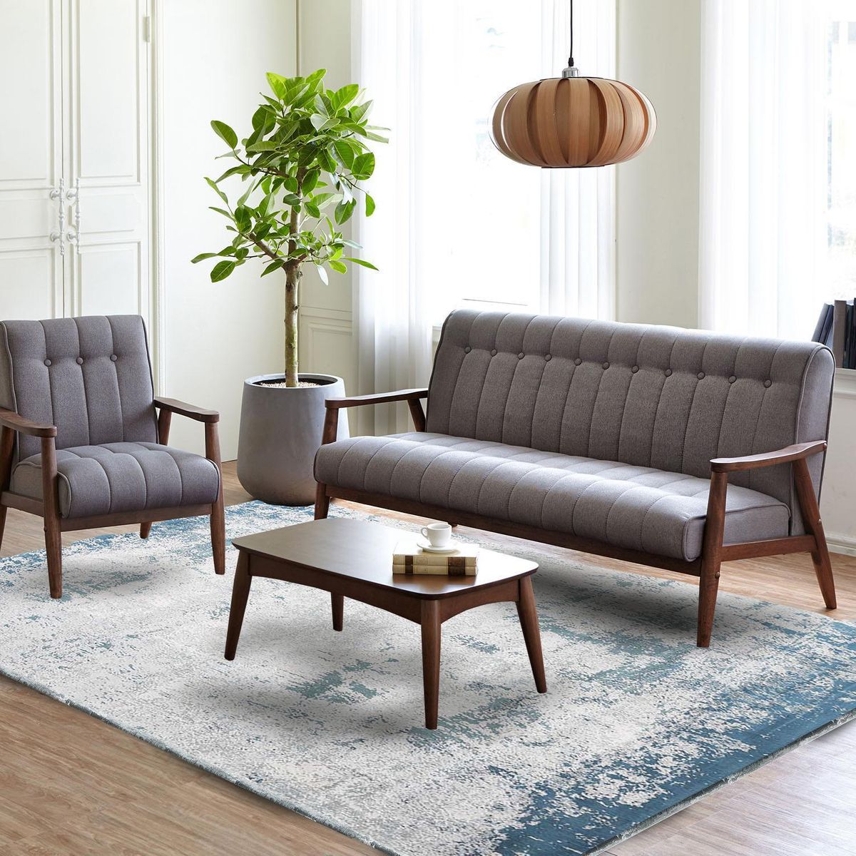 DIB - Alfombra Handwoven 140x200 cm Algodón Azul