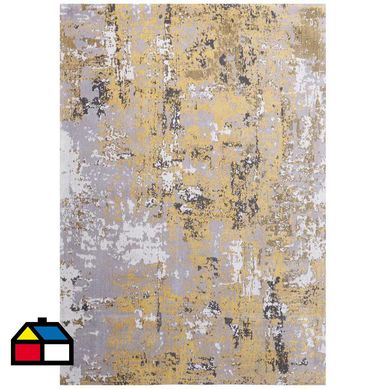 Alfombra handwoven 160x230 cm pincelada mostaza