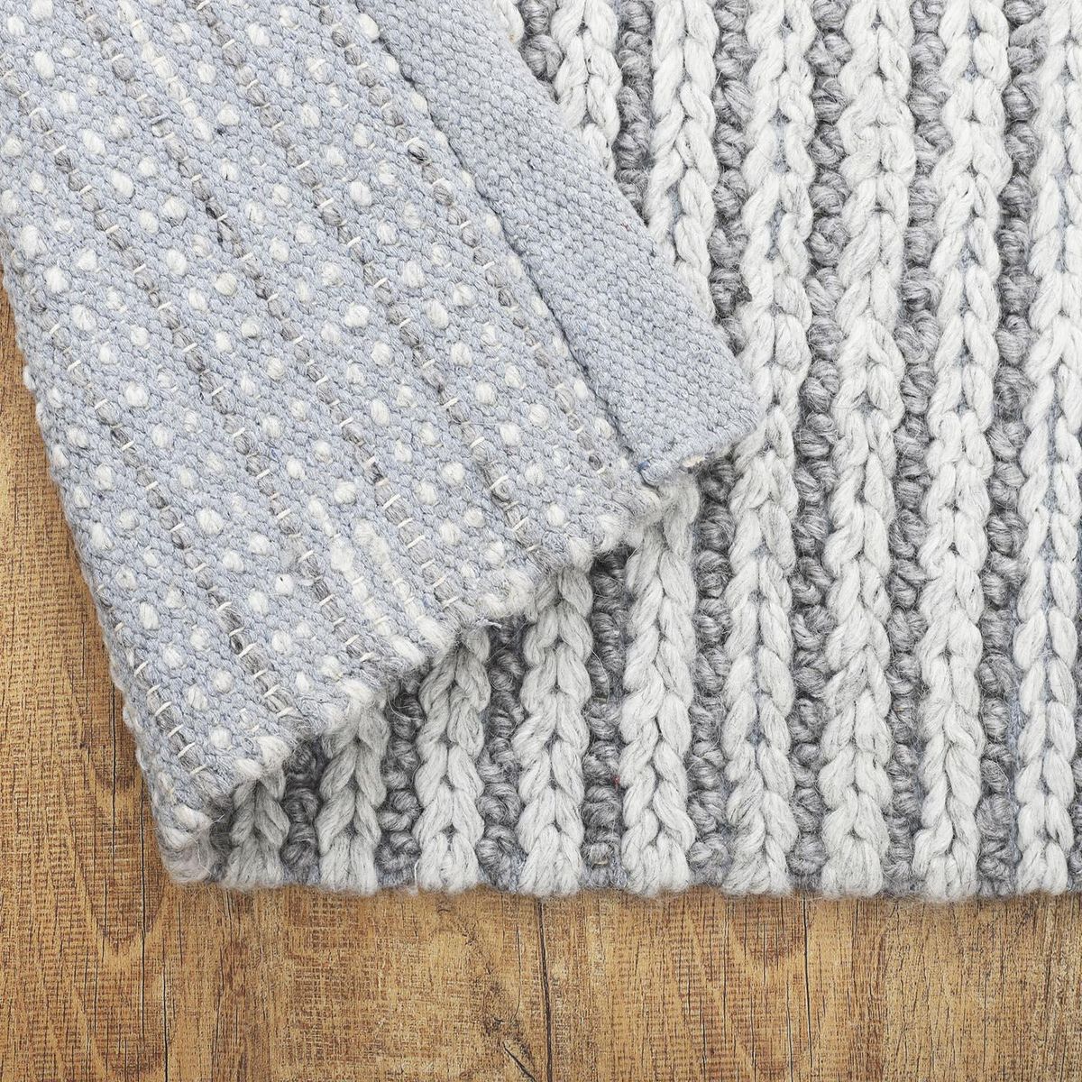 DIB - Alfombra Handwoven 160x230 cm Lana Plata