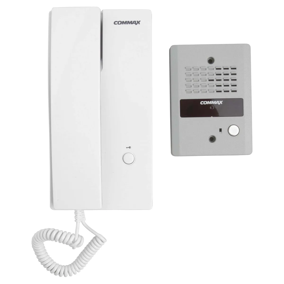 COMMAX - Set 1 citófono + placa alta voz metal FFODP-201RG