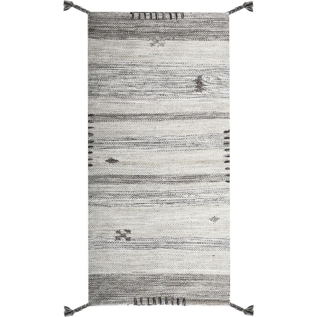 DIB - Alfombra Tribal 60x120 cm Lana Natural/gris