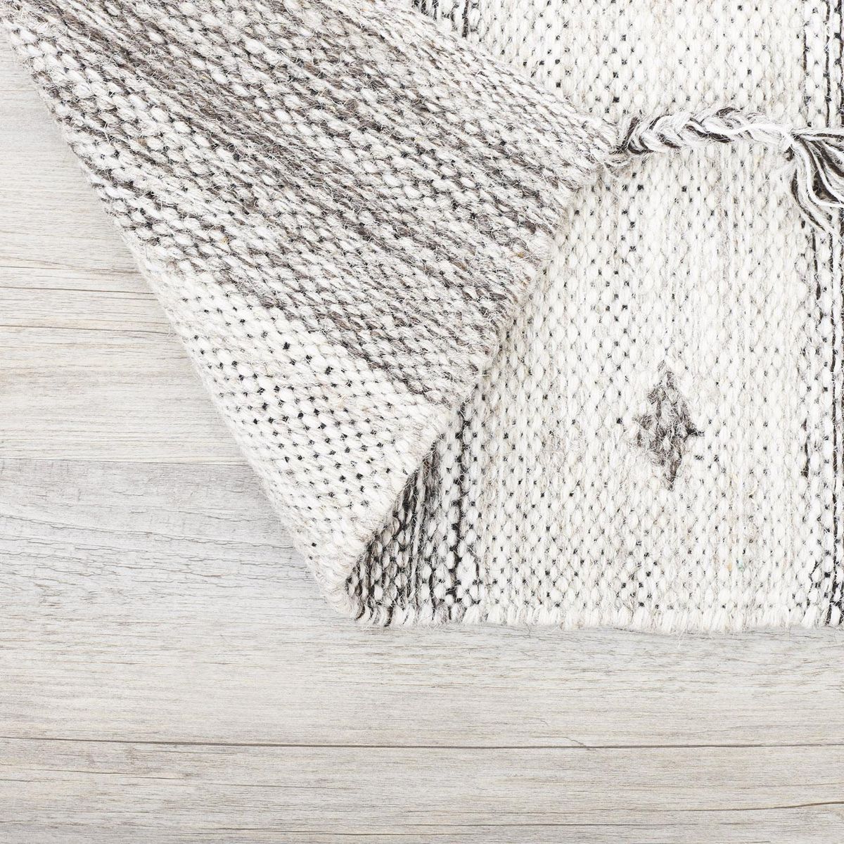 DIB - Alfombra Tribal 60x120 cm Lana Natural/gris