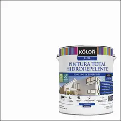 KOLOR - Pintura total hidrorepelente satín blanco 1galón