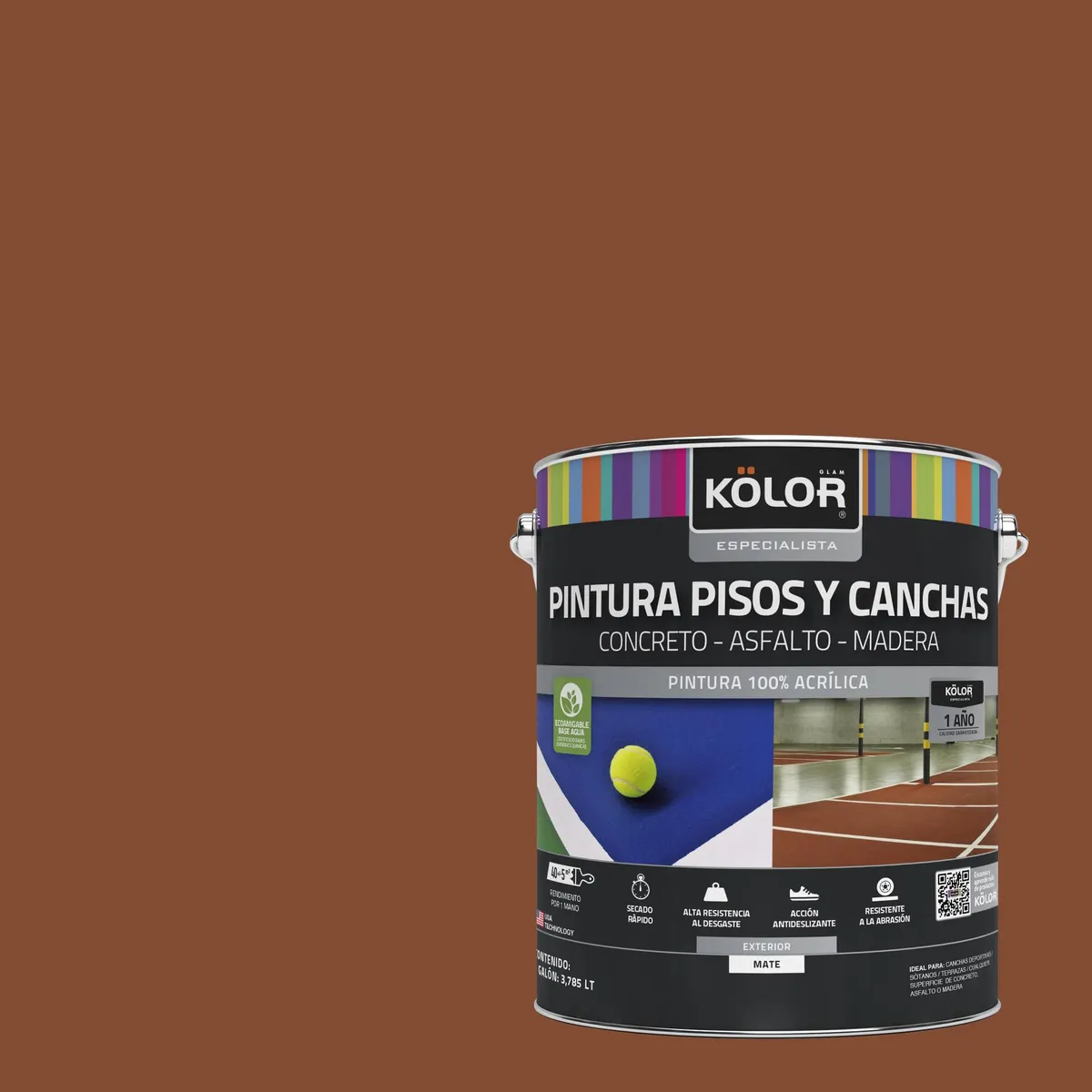 KOLOR - Pintura Pisos Lata 1 galón(es) Mate Arcilla