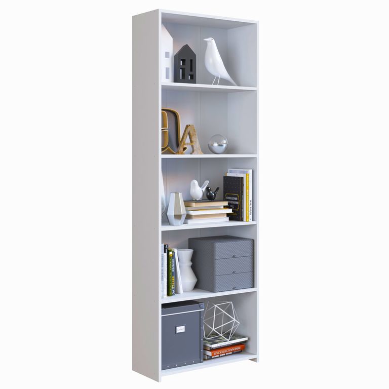 BE DESIGN Estante Montreal MDF 5 Nivel(es) 63x182.4x26 cm Blanco