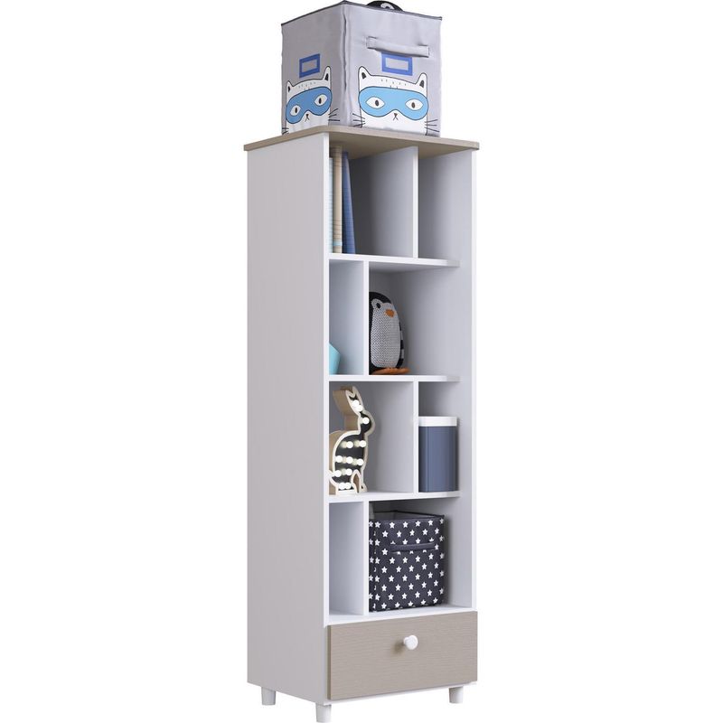 KIDSCOOL - Estante Amore MDF 4 Nivel(es) 49x158x39 cm Blanco