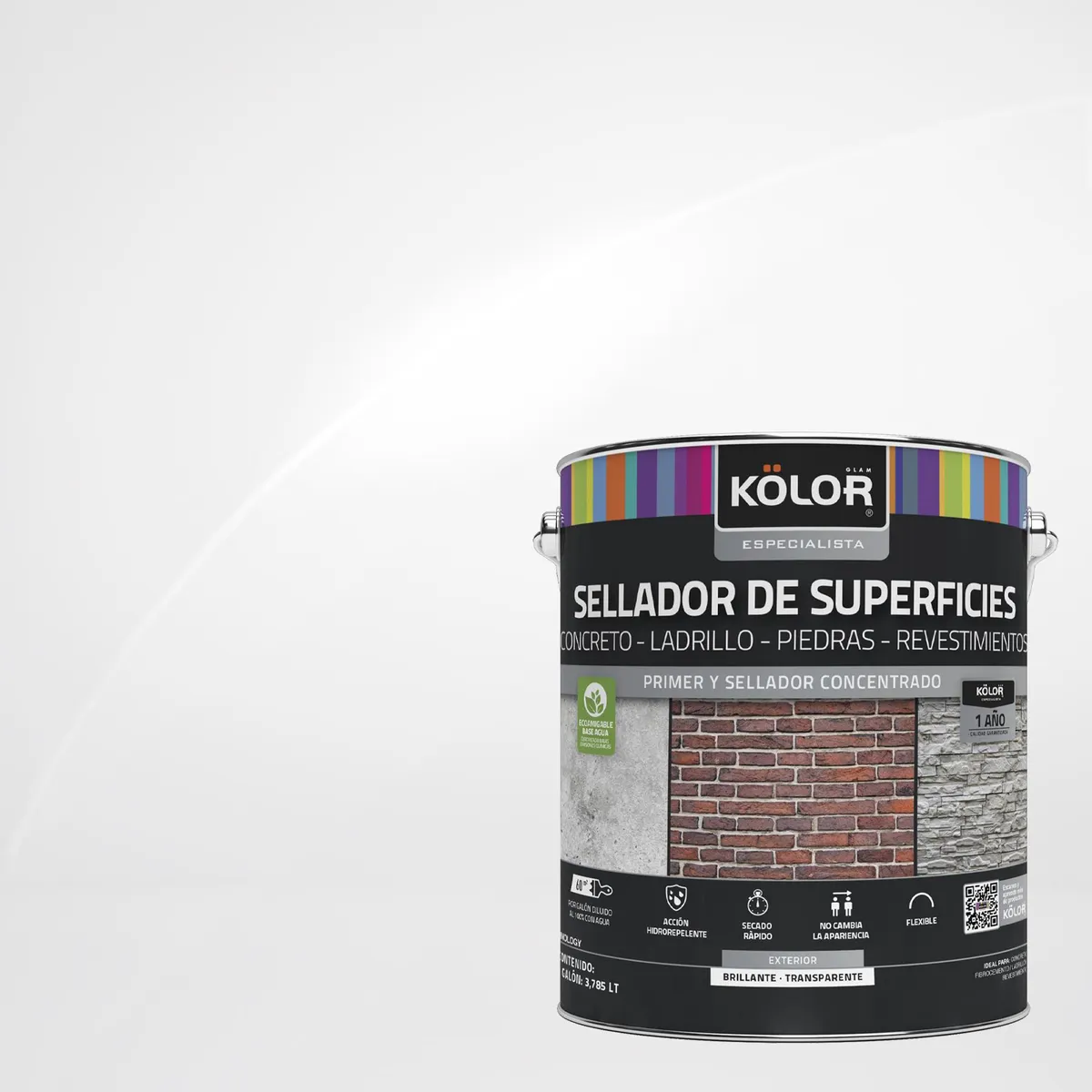 KOLOR - Sellador Superficies Lata 1 galón(es) Satinado Transparente