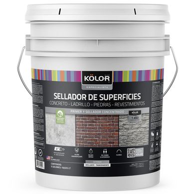 Sellador superficies transparente brillante 5 galones