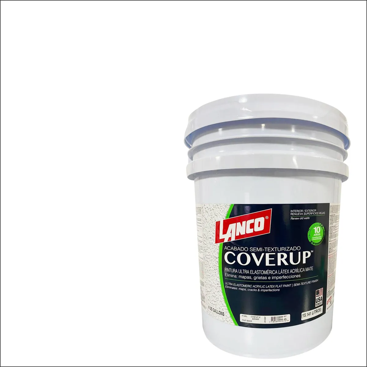 LANCO - Esmalte Texturizado Cover Up Tineta 4 galón(es) Mate Blanco
