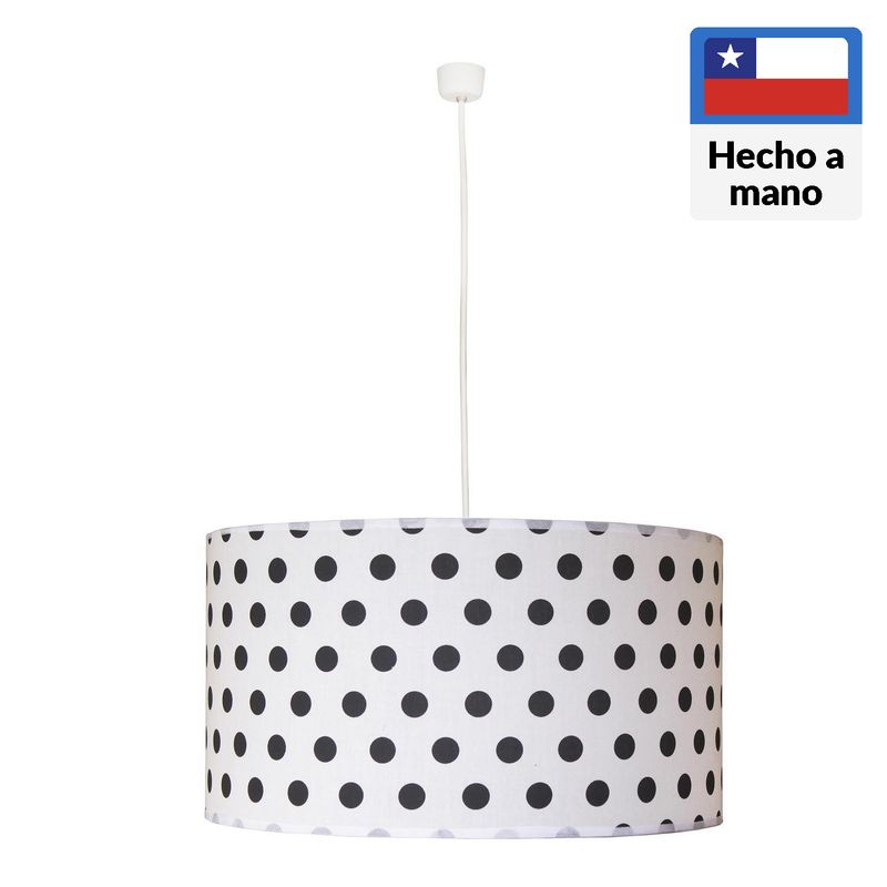CAROLD STEVENS - Lámpara Colgante Black Points 1 Luz Metal Blanco 40 cm