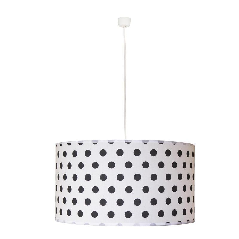 CAROLD STEVENS - Lámpara colgante metal Black Points blanco 1 luz E27