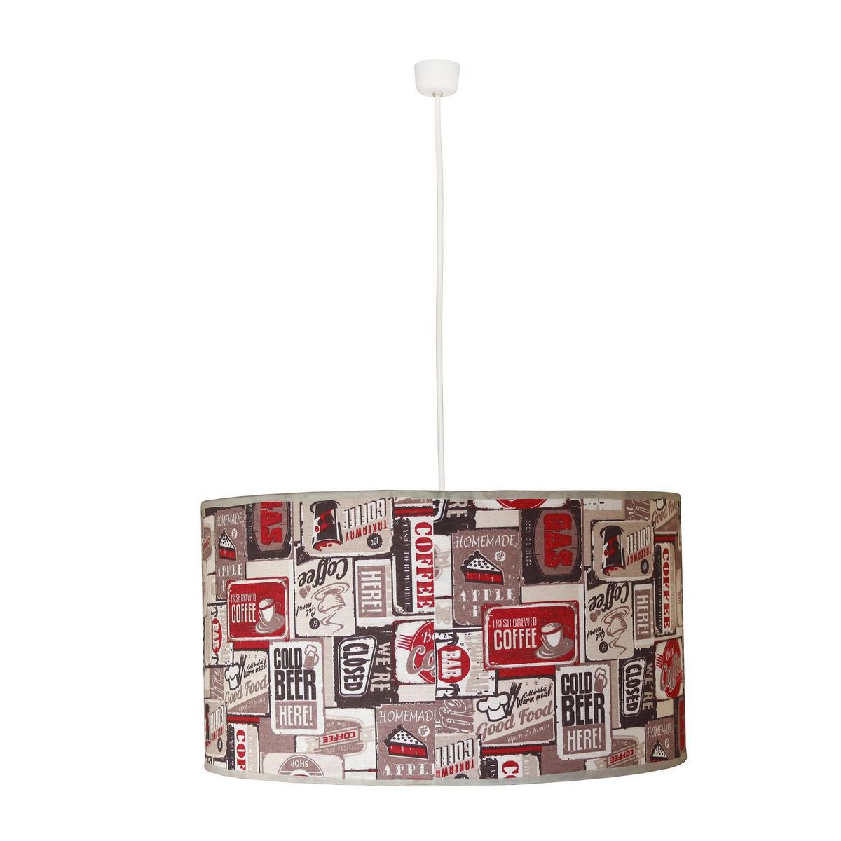 CAROLD STEVENS - Lámpara Colgante Tambor 1 Luz Metal Multicolor