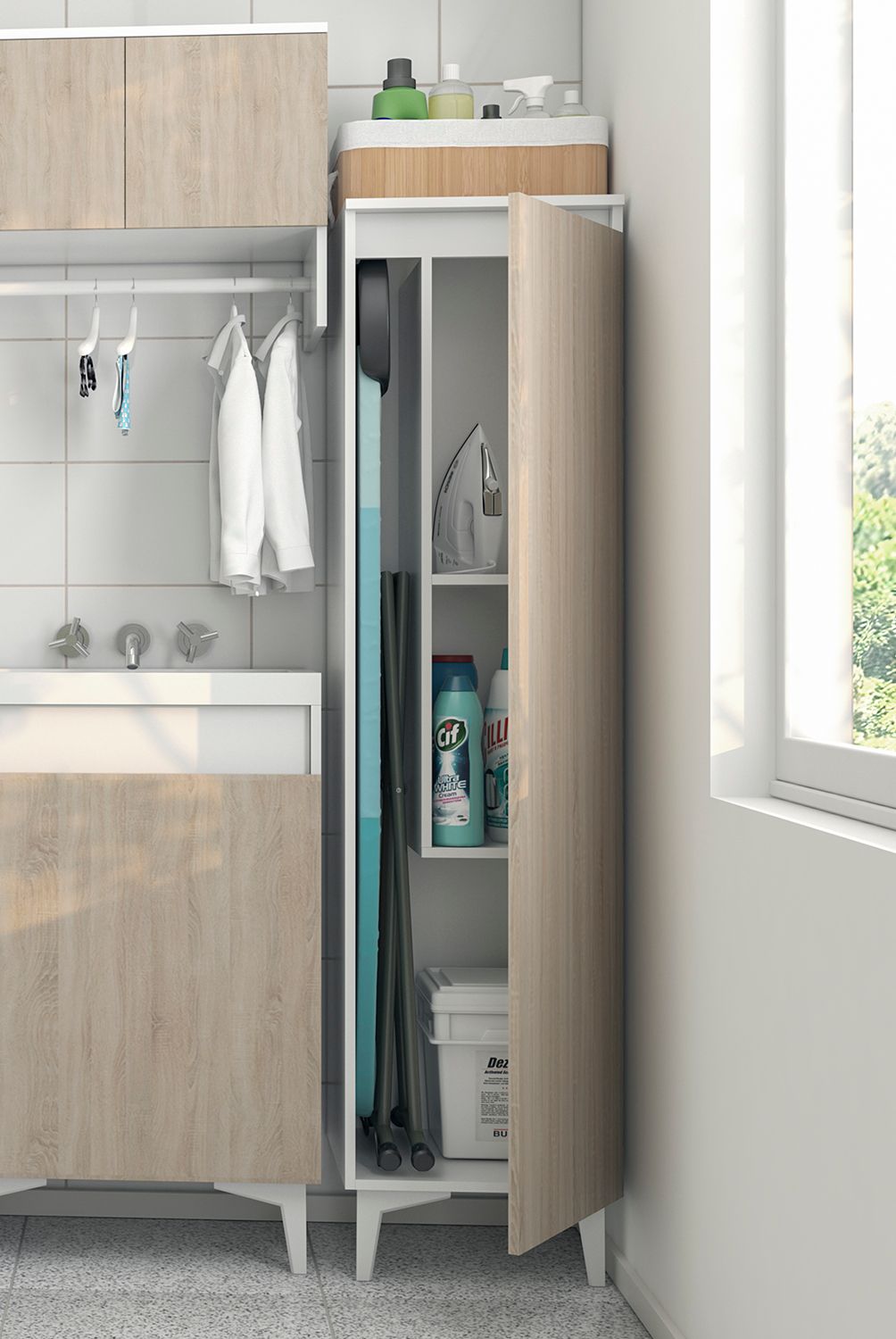 SILCOSIL - Organizador MDP 2 Nivel(es) 40x158x40 cm Blanco