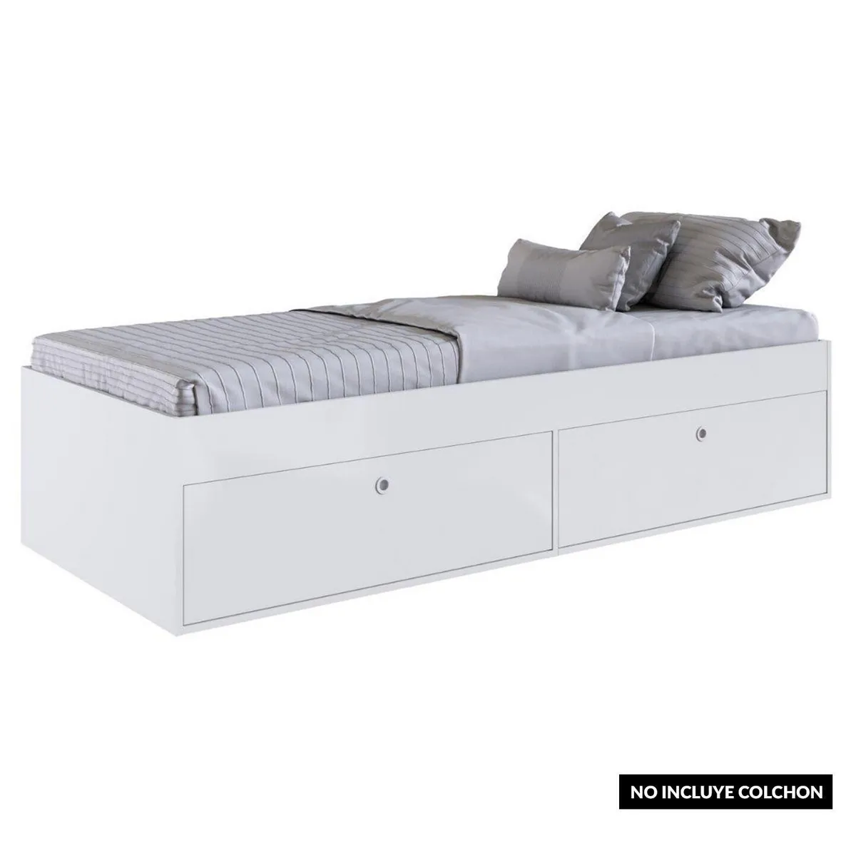 HOGA - Cama 1.5 plazas Blanco