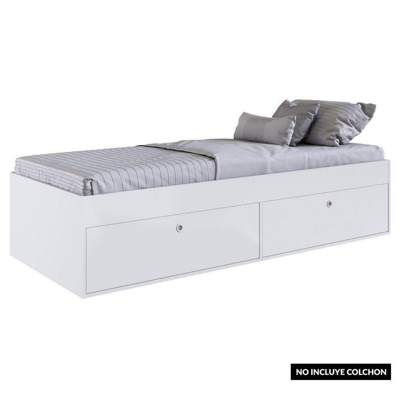 HOGA - Cama 1,5 plazas con 4 puertas 42x108x192 cm
