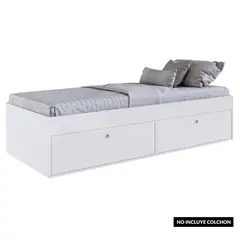 HOGA - Cama 1,5 plazas con 4 puertas 42x108x192 cm