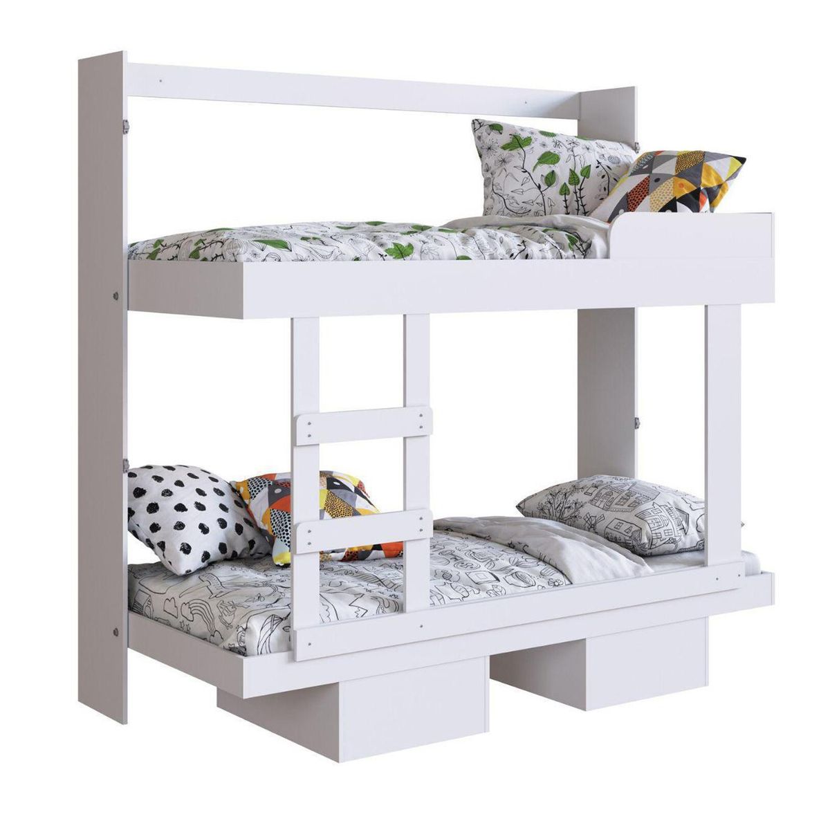 HOGA - Camarote plegable 1 plaza blanco 190x196x97 cm