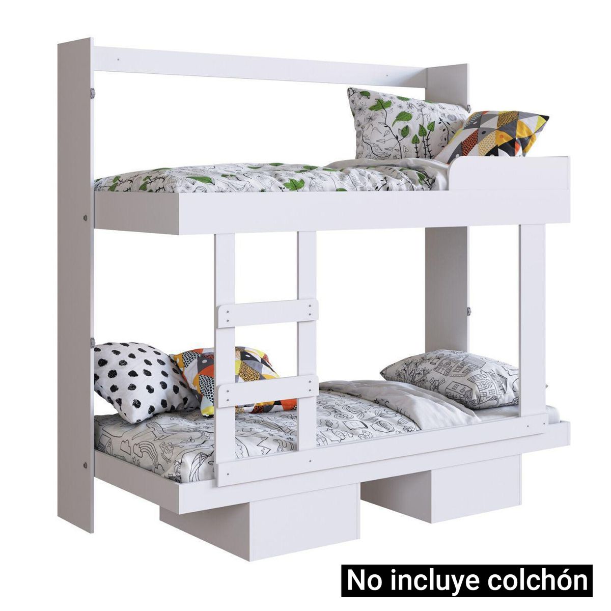 HOGA - Camarote plegable 1 plaza blanco 190x196x97 cm