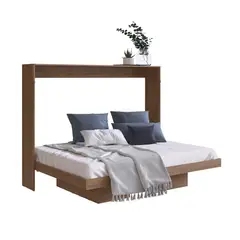 HOGA - Cama plegable horizontal 2 plazas 158x196x154 cm