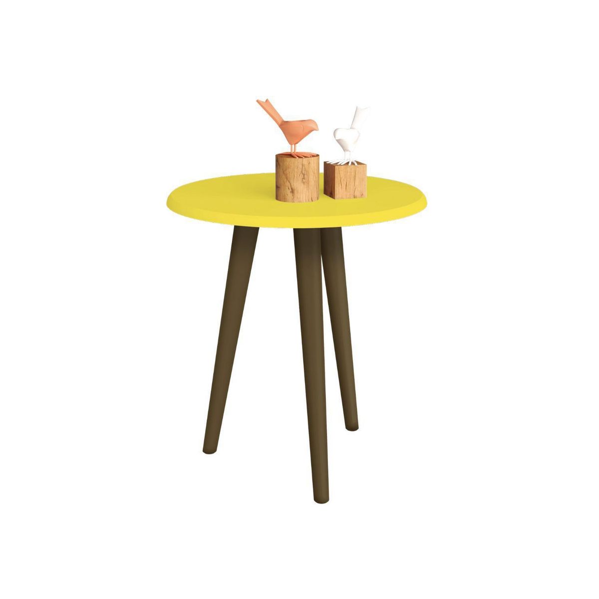 HOGA - Mesa lateral amarillo 48x44x44 cm