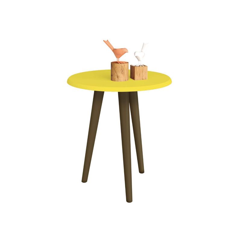 HOGA - Mesa lateral amarillo 48x44x44 cm