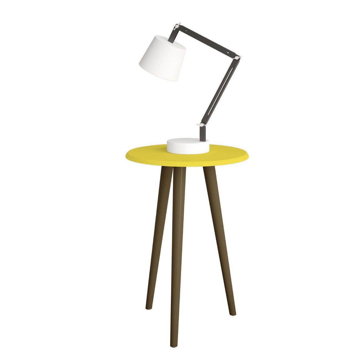 HOGA - Mesa lateral amarillo 63x44x44 cm