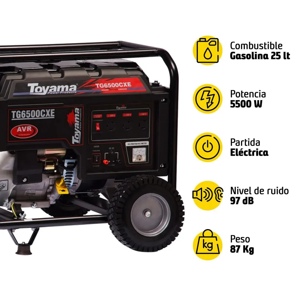 Toyama TG6000CXE1J Gasolina, foto 4