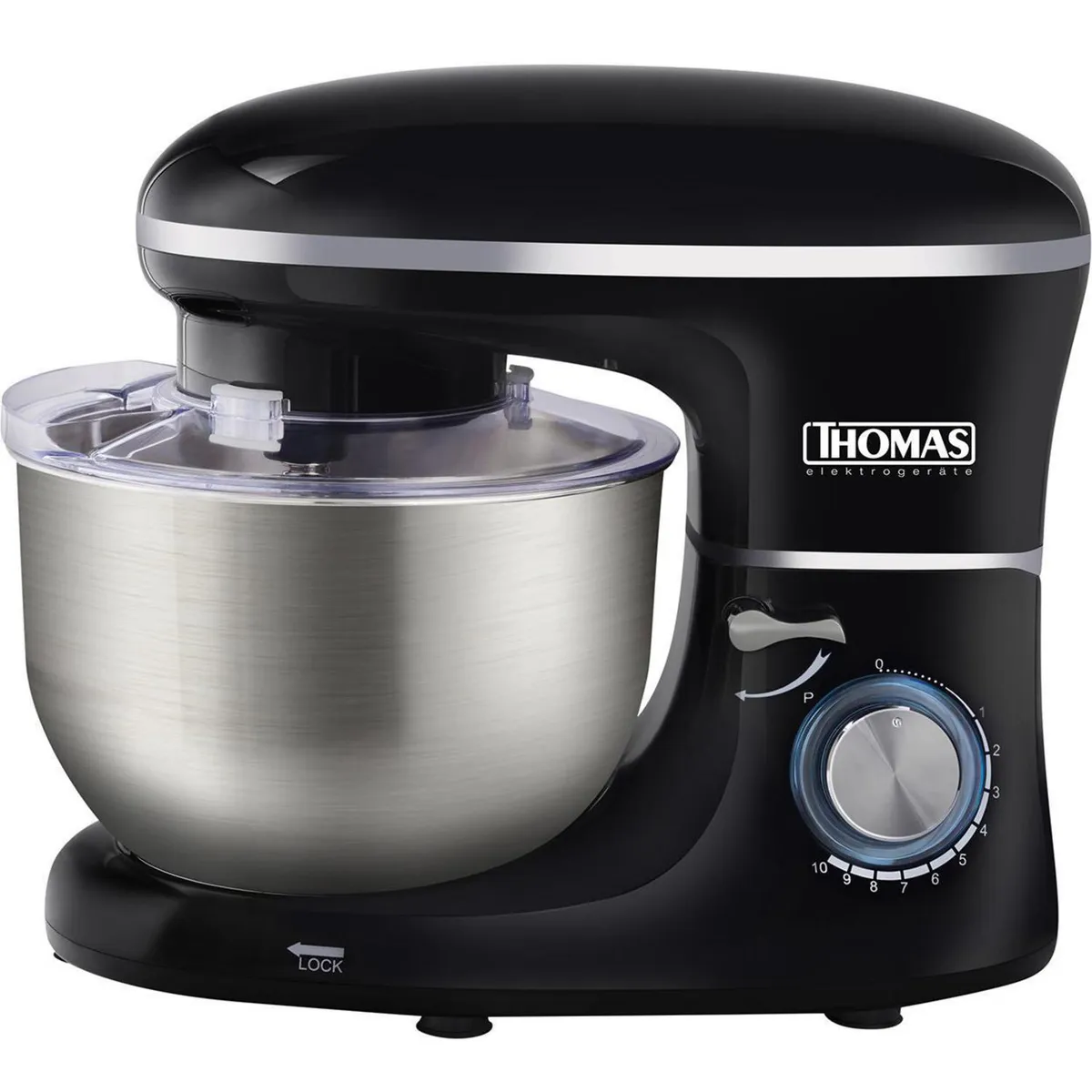 THOMAS - Batidora de Pedestal 4.5 l 1300 W Negro TH-910PN
