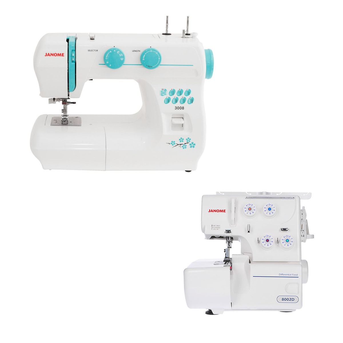 JANOME - Combo Máquina de coser mecánica más Overlock