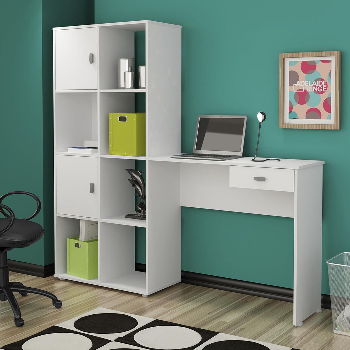 RODLER - Escritorio America Blanco 160x155x35 cm