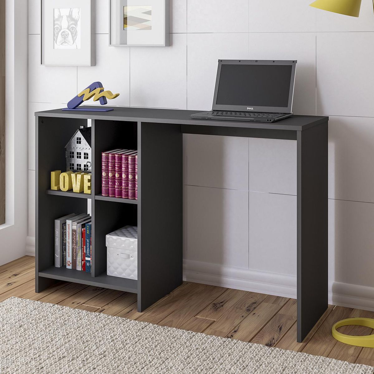 RODLER - Escritorio Matrix Negro 110x72x35 cm