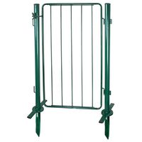 Puerta de Reja Modular con Postes Metal 0.6x1 metros Verde