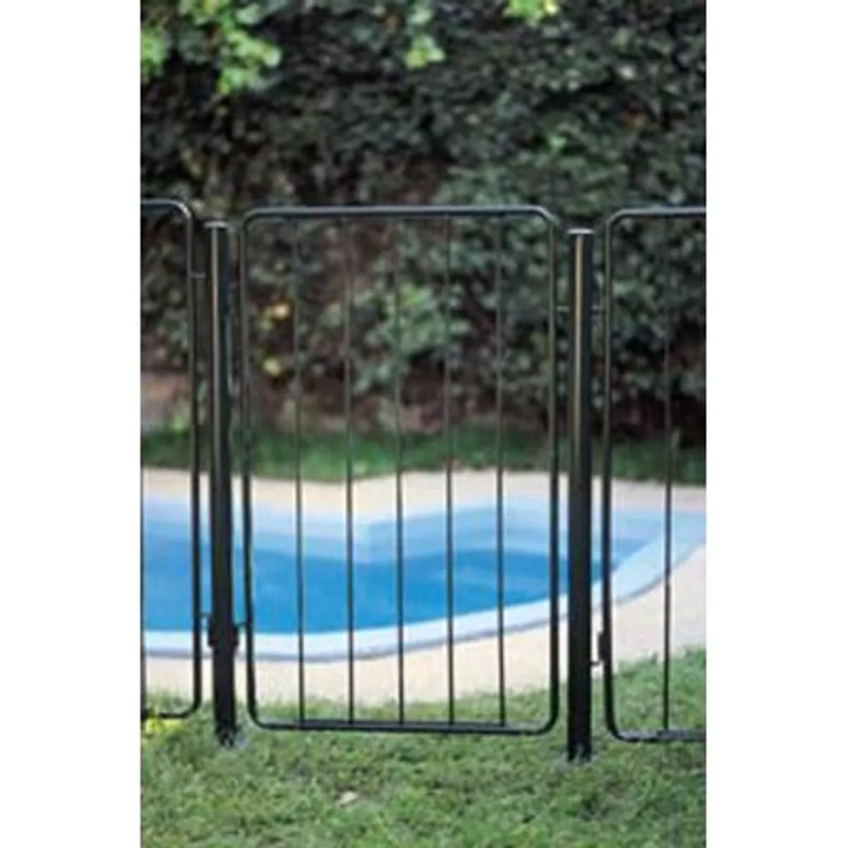 ERGO - Puerta de Reja Modular con Postes Metal 0.6x1 metros Verde