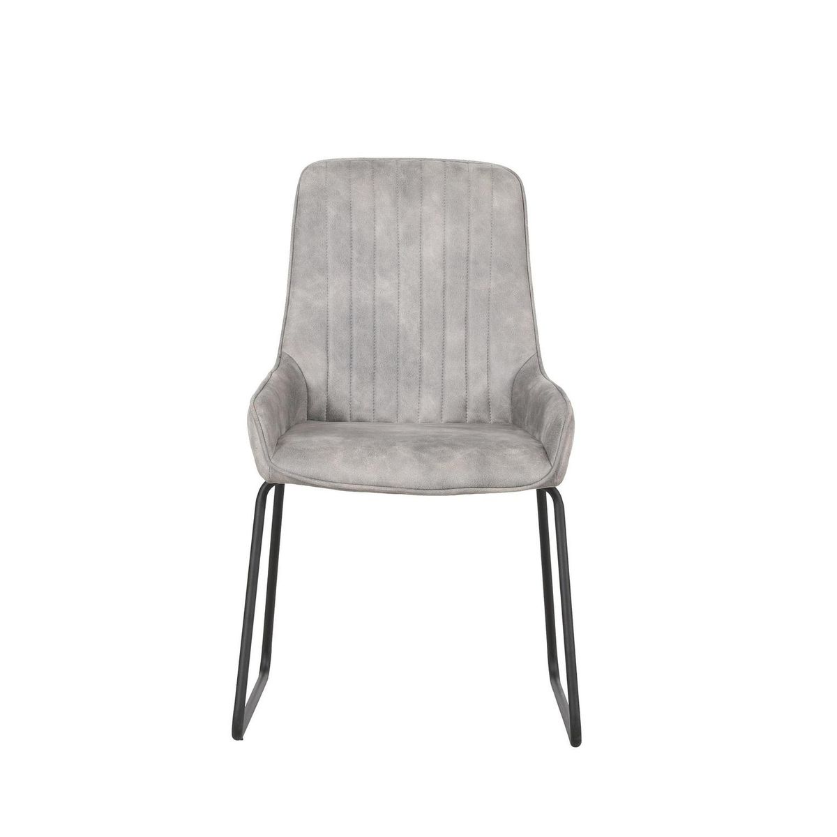 WHITE MARKET - Silla Comedor Tela Gris 88x51x58.5 cm