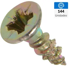 MAMUT - Tornillo Tirafondo Cabeza Phillips Madera 1/2 " 6 mm 144 Unidades