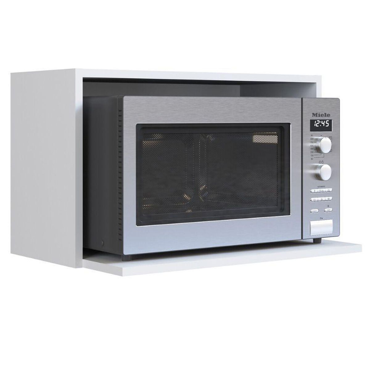 HOGA - Mueble para microondas bahamas blanco 36x60x39 cm