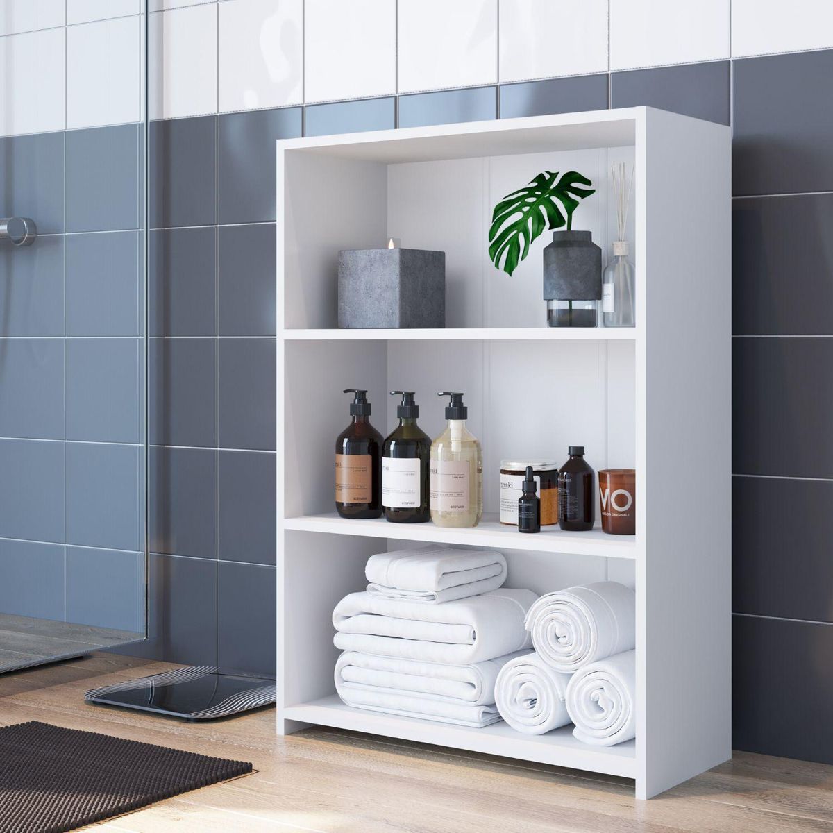 HOGA - Estante Lazo MDP 3 Nivel(es) 63x90x26 cm Blanco